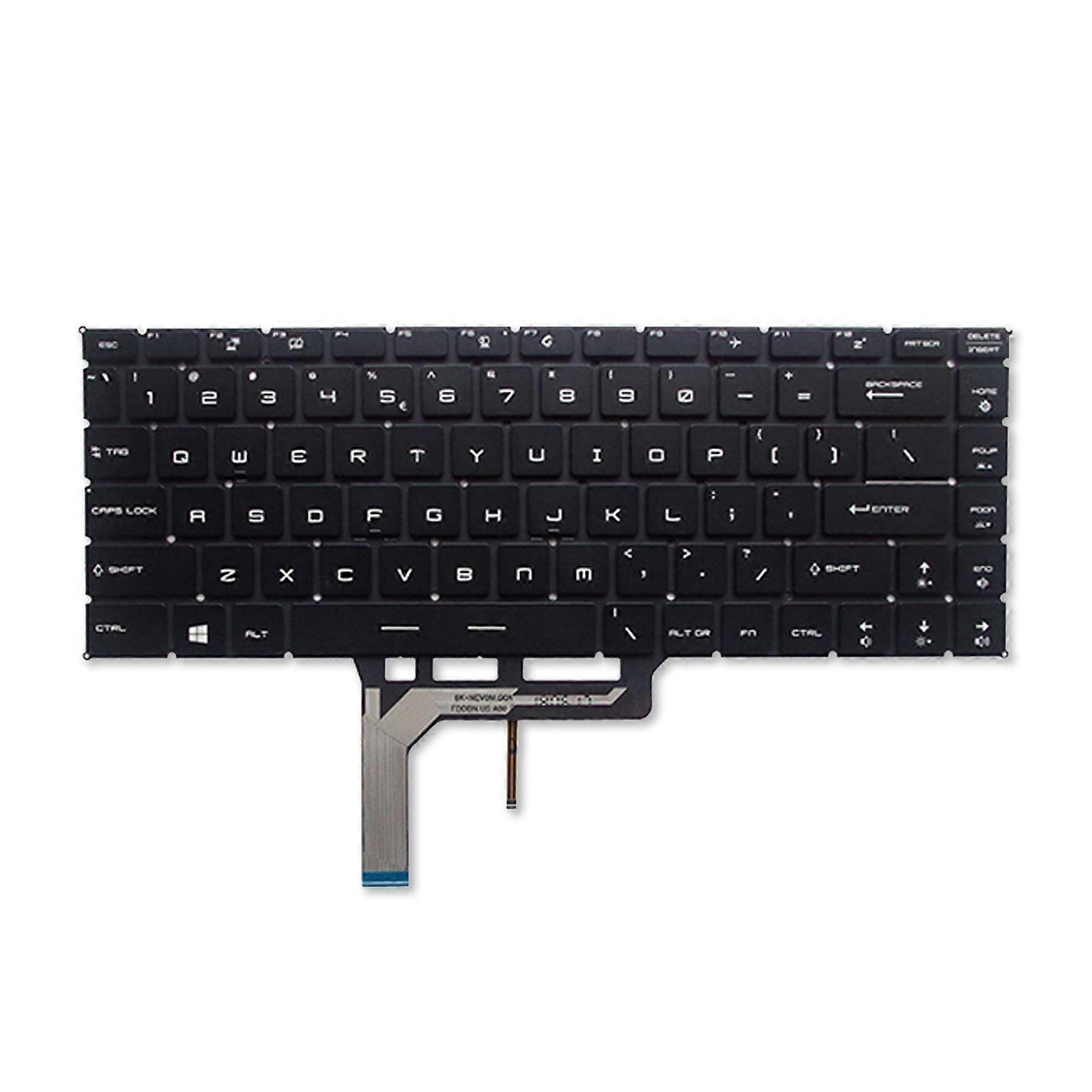 Silver/Black Keyboard Backlit Layout for MSI P65 Creator 8RD 8RE 8RF