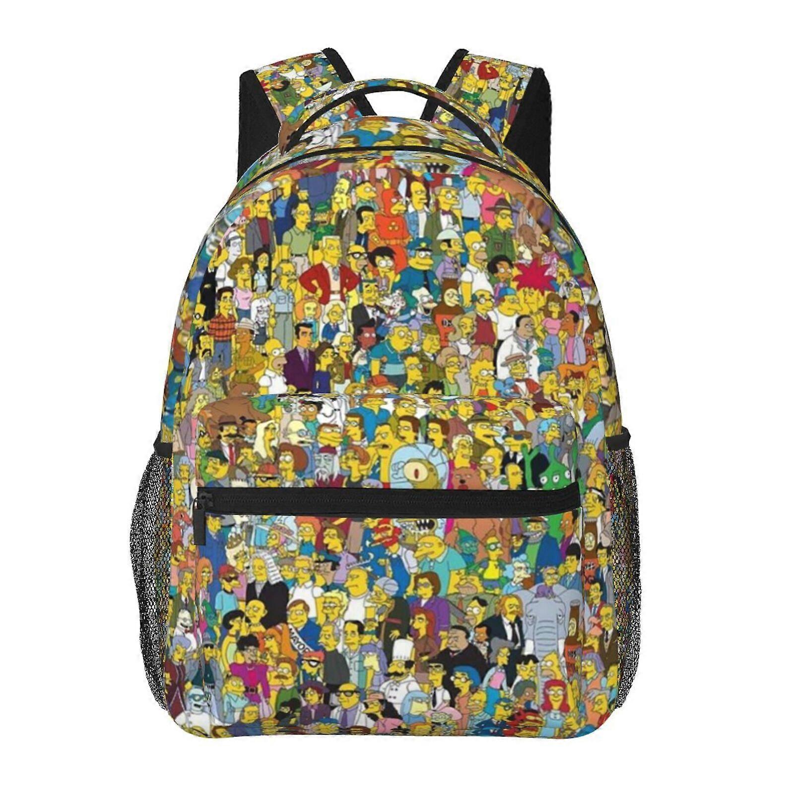 حقيبة ظهر YL214 سمبسون كمبيوتر محمول حقيبة ظهر للسفر المشي لمسافات طويلة على ظهره أزياء عارضة حقيبة مدرسية حقيبة كتف مطبوعة للأطفال البالغين214