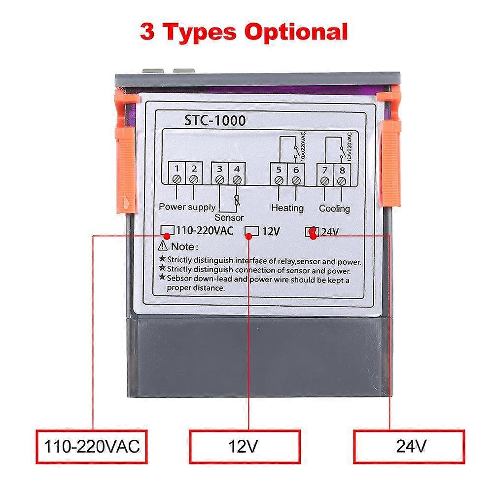 STC-1000 Digital Temperature Controller Heating Cooling Centigrade Thermostat with Sensor