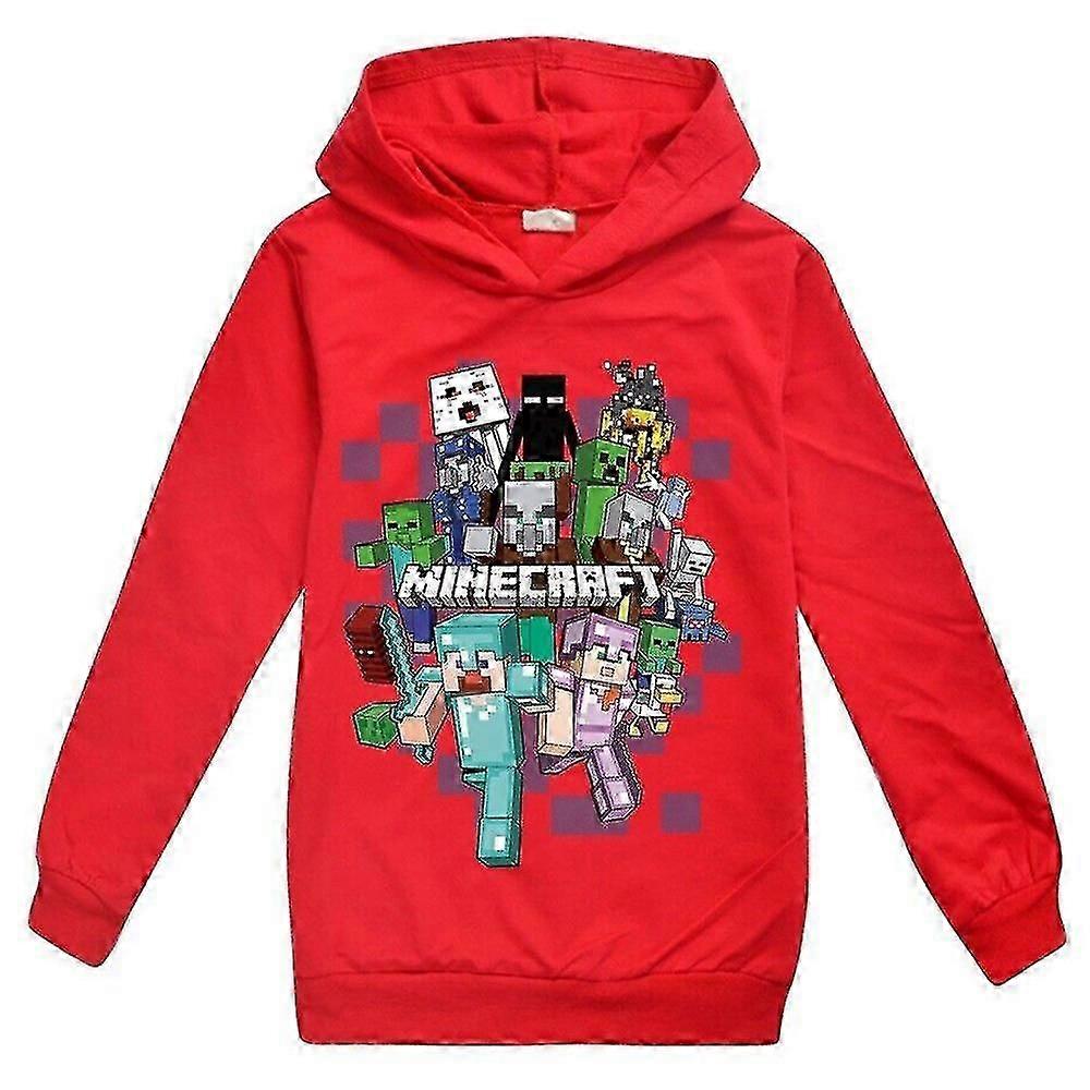 Kids Cartoon Games Hoodie Casual Long Sleeve Hooded Minecraft