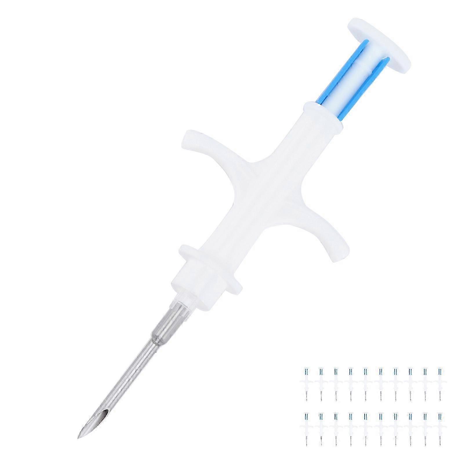 20pcs動物マイクロチップは、犬、猫、魚、家畜用シリンジ付きRFID電子タグを埋め込んだ2.12x12mm