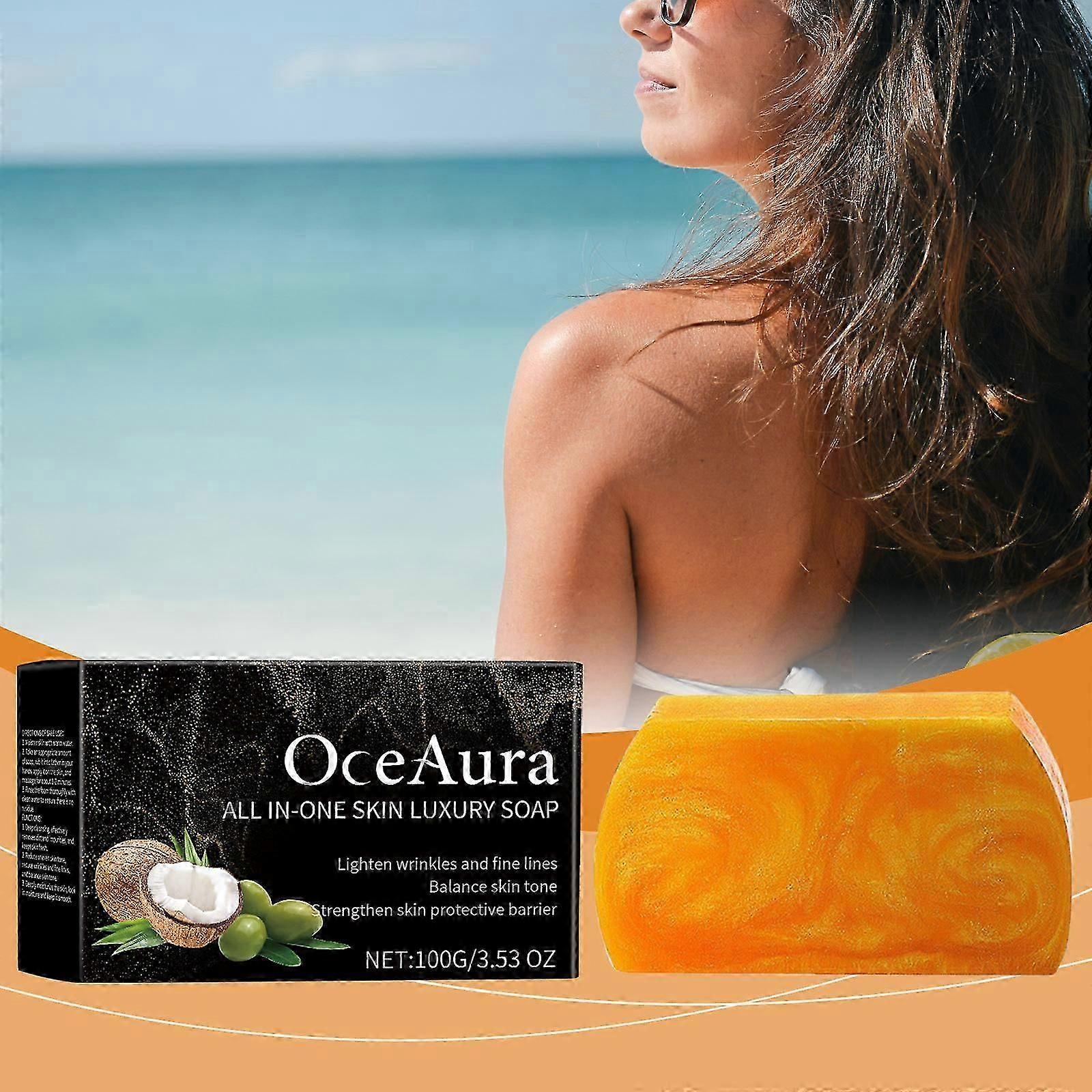 صابون العناية بالبشرة من الزيت العطري ، صابون استحمام منظف لطيف ، صابون صلب بزيت جوز الهند ، زيت زيتون ، توازن لون البشرة