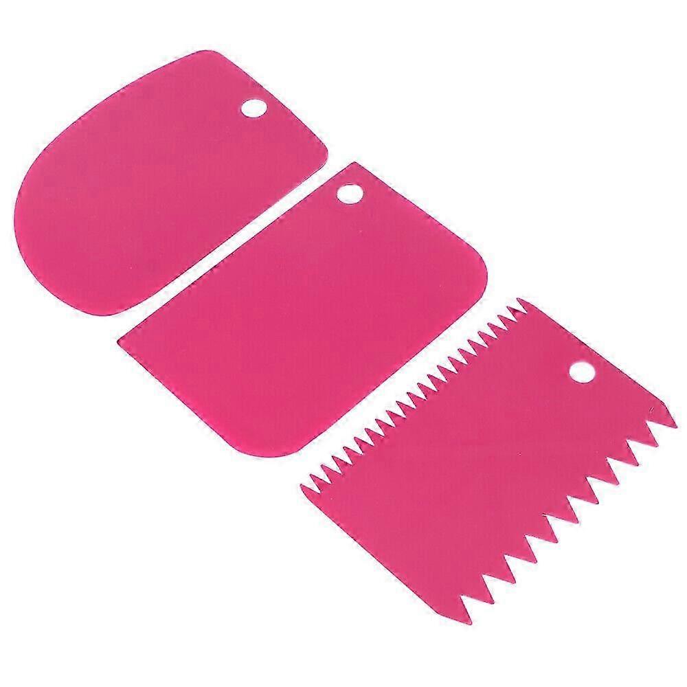 3 Pcs Bowl Scraper Cake Cream Comb Scraping Tool Frosting Set Section