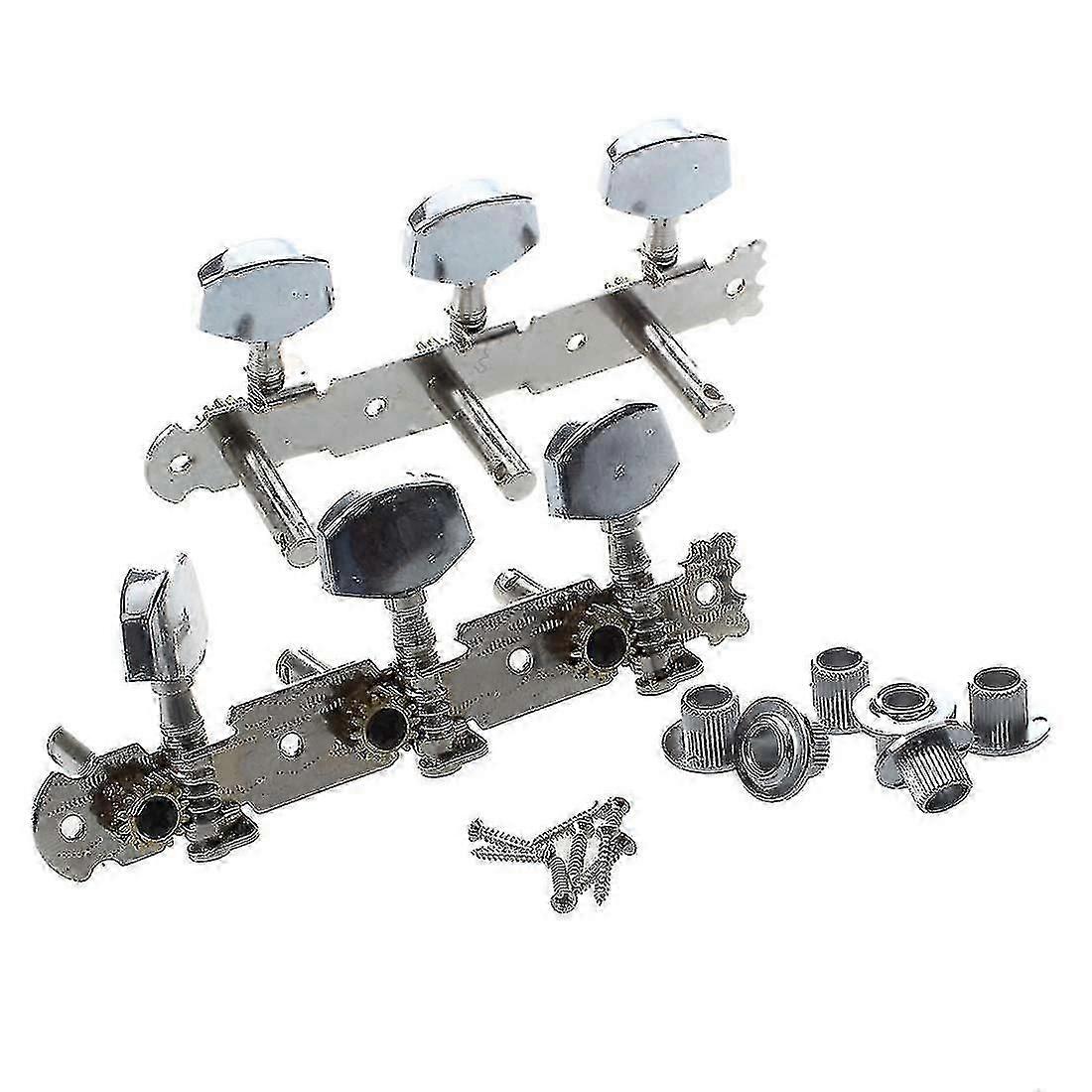 Silver Tone Metal Guitar Head Tuning Keys Peg 2 Pcs