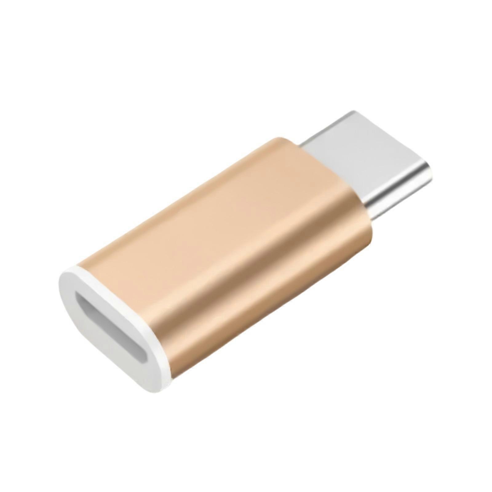 MicroUSB to Type C Adapter, MicroUSB Male to Type C Female Connectors 480Mbps Transfer Speed for Data Transfer and Charging