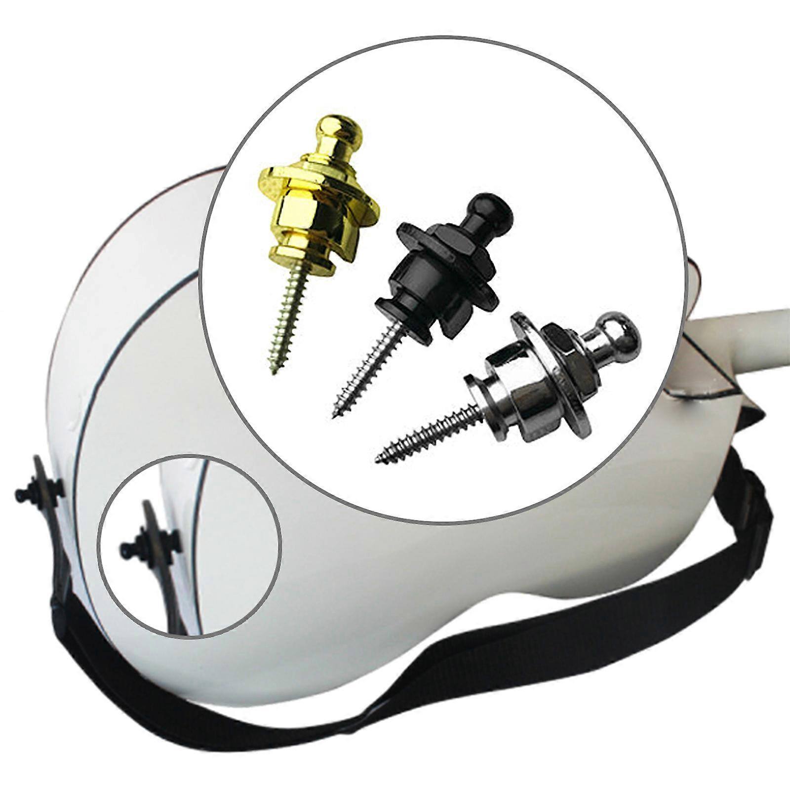 10 st gitarrremlås metall gitarrremknappar lås ändstift elbasgitarr säkerhetsremlås praktiska silver