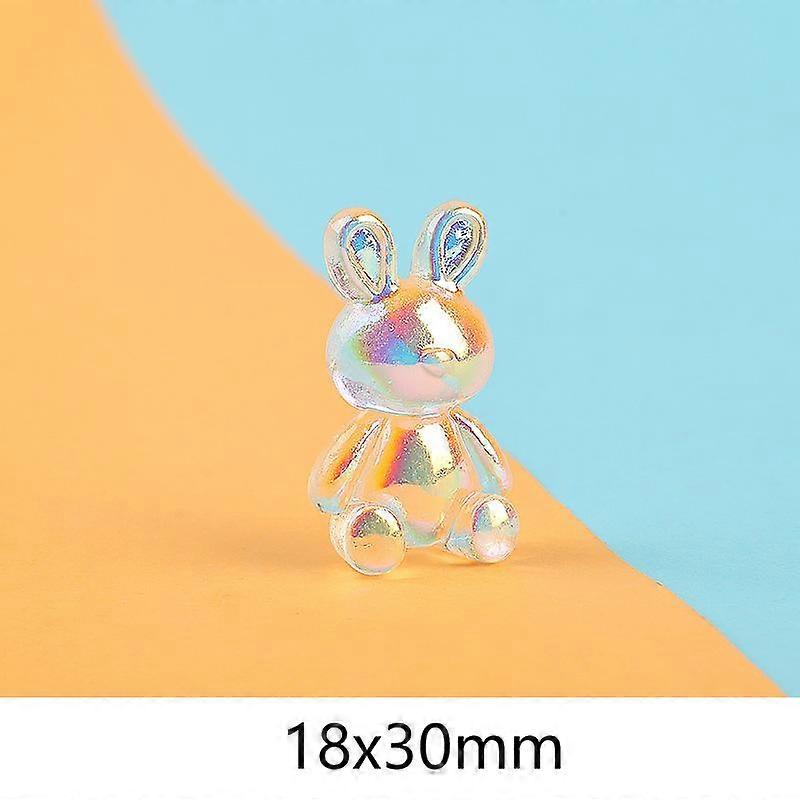 Hanmade Decorative Materials Cream Glue Patch Water Cup Handmade Fashion Resin Rabbit DIY Ornament Accessories Phone Case Magic Color Plating 5pcs