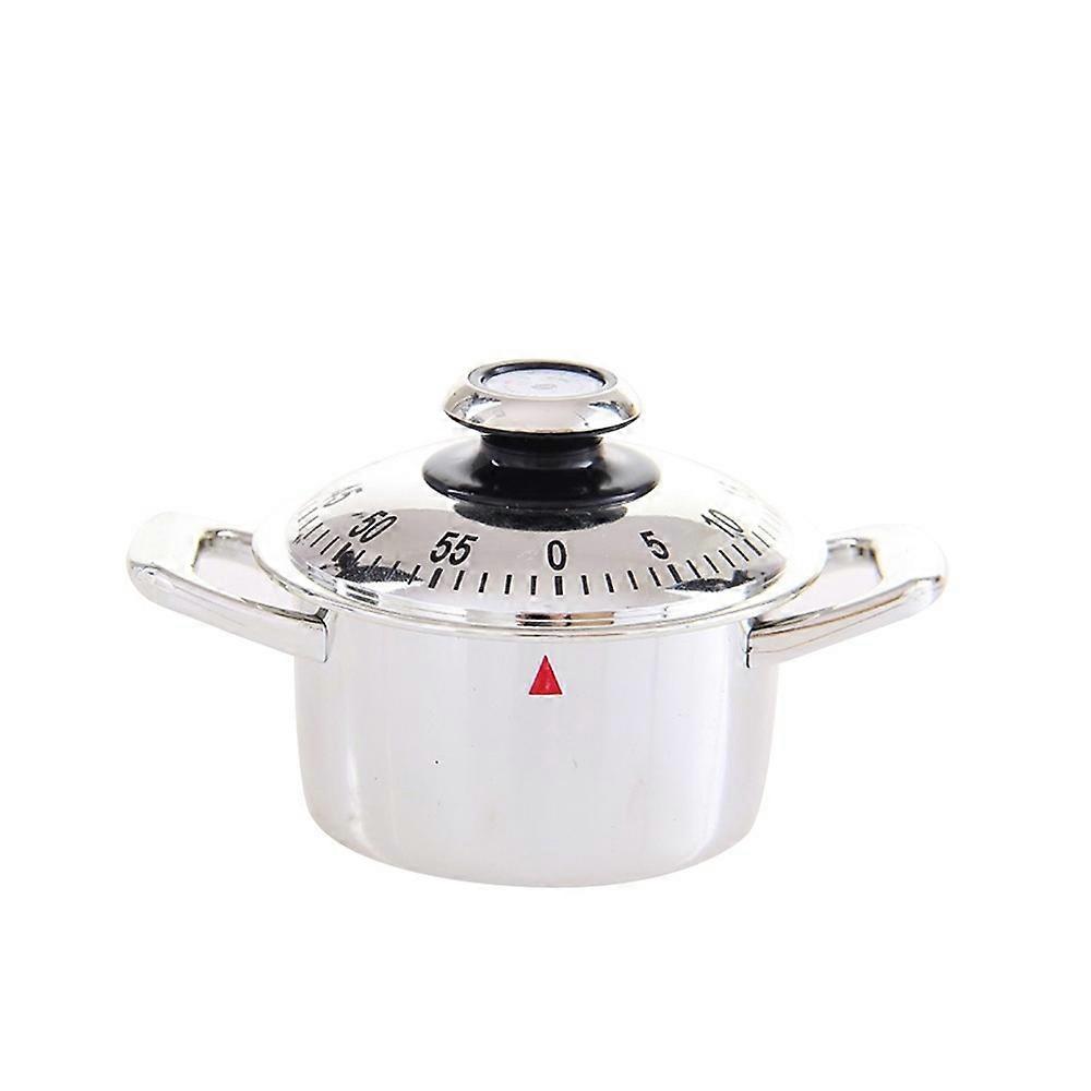 Stainless Steel Kitchen 60 Minutes Timer Clock Teapot Clockwork Cooking-Type 2