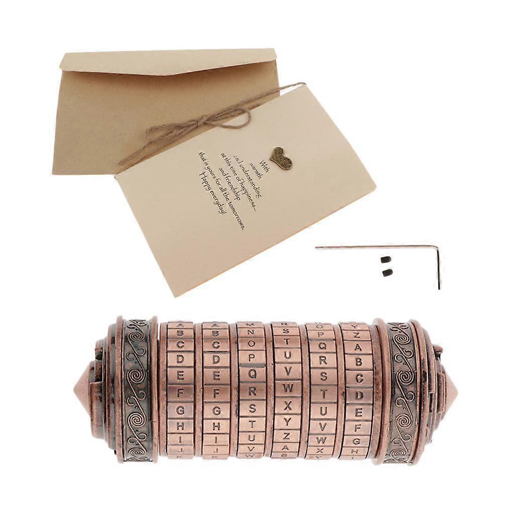 Creative Retro Birthday Gift Letter Da Copper Encryption Lock