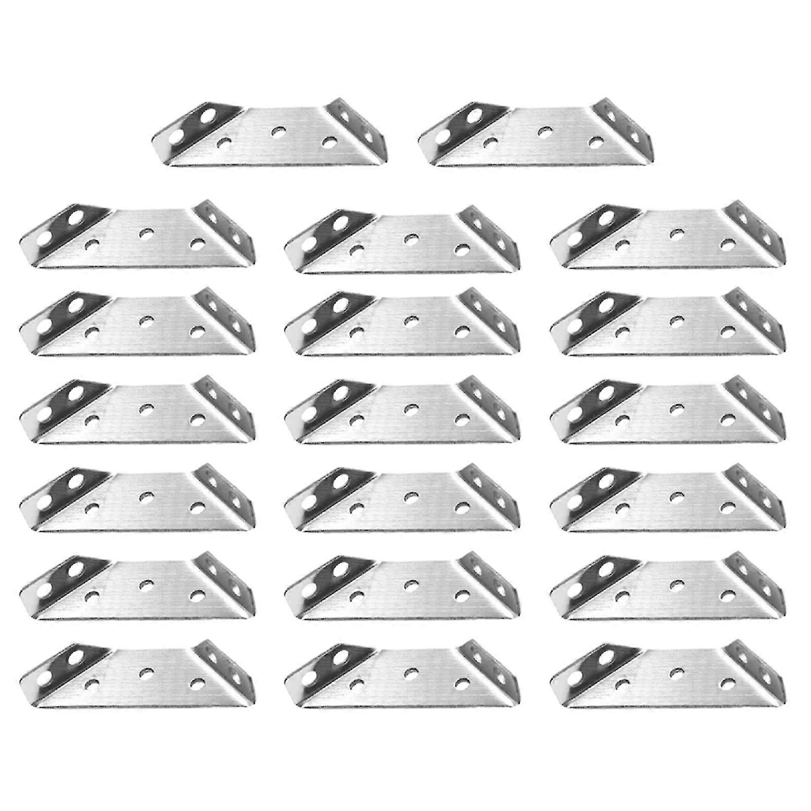 10/20 Sets Three-Sided Cabinet Corner Coded Brace Durable Rust-Proof Shelf Support Connector for Drawers