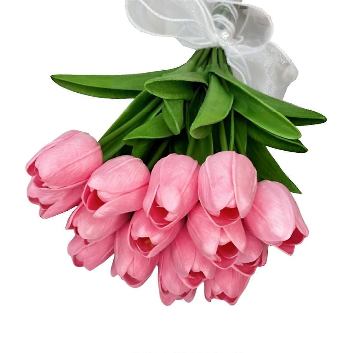Artificial Tulip Flowers, Bouquet, 15 Artificial Tulip Flowers, Valentine'S Day Gift