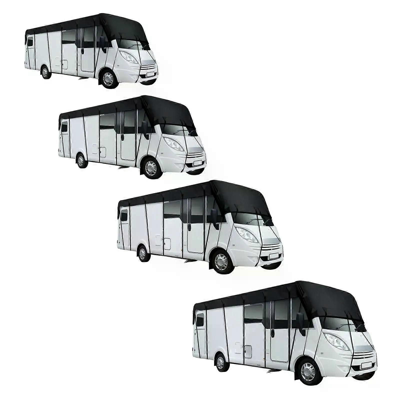 Upgraded RV Caravan Roof Cover Collapsible Tarpaulin Protective for RV camper travel trailers Universal RV door window sunscreen
