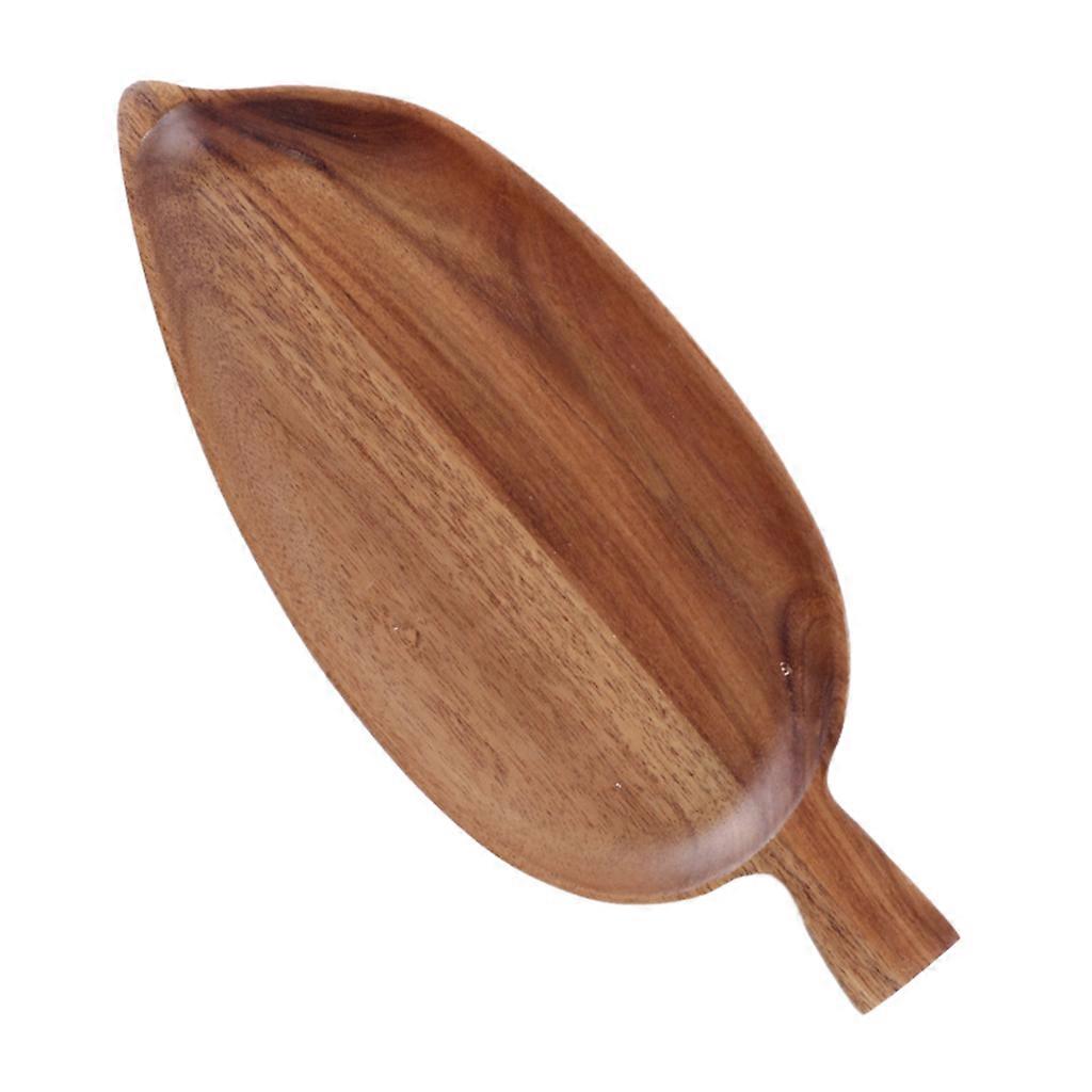 Blatt Form Teller Holz Dessert Kuchen Brot Serviertablett Obstteller Esstisch M
