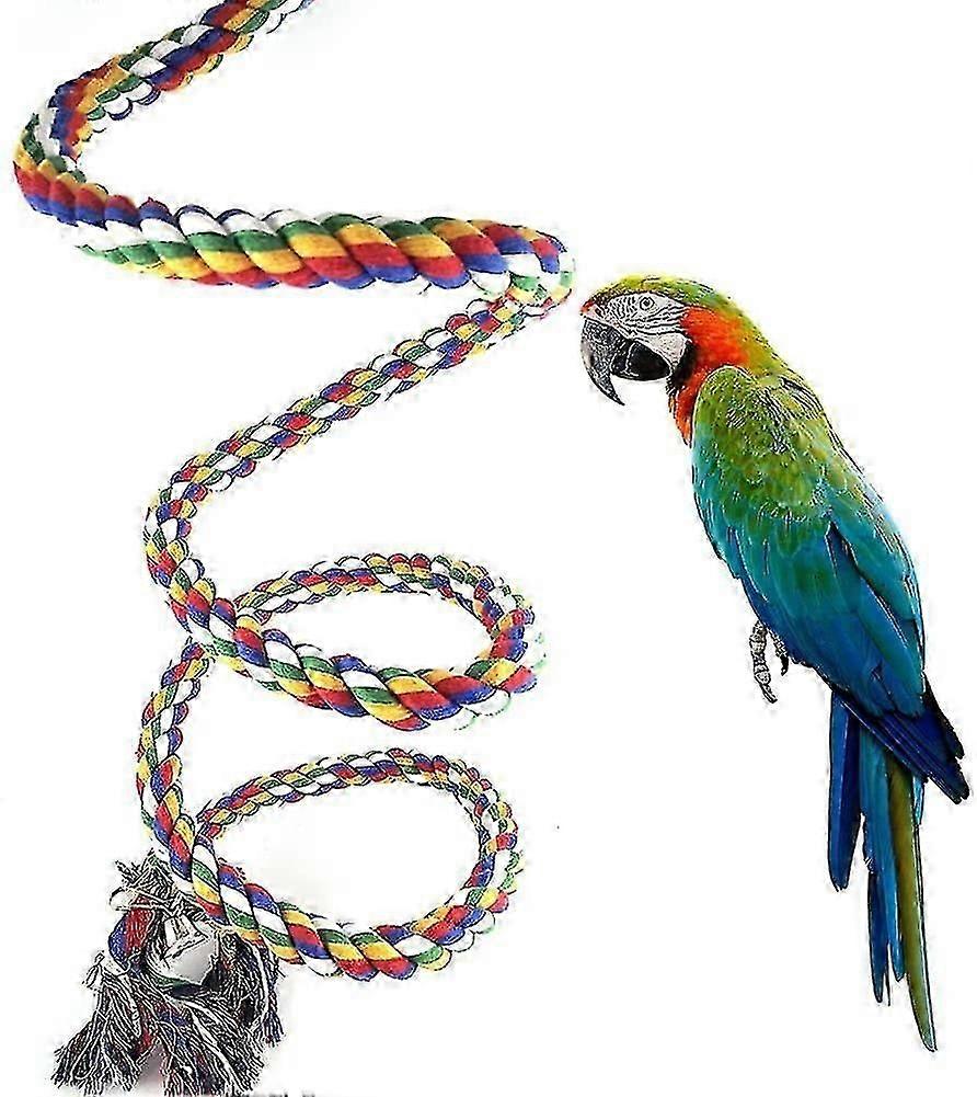 For 1 x papageien Swing parrots toys Parrot fabrics Climbing rope with bell for small parrots and other small birds