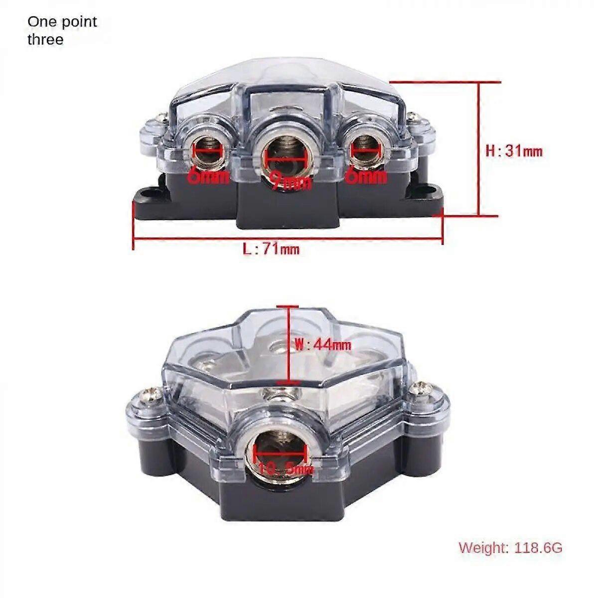 1  In 2/ 3 / 5 Ways Out Way Power Distribution Block 0/2 Gauge 4/8 Gauge Out Car Audio Splitter Power Ground Distributor Blocks