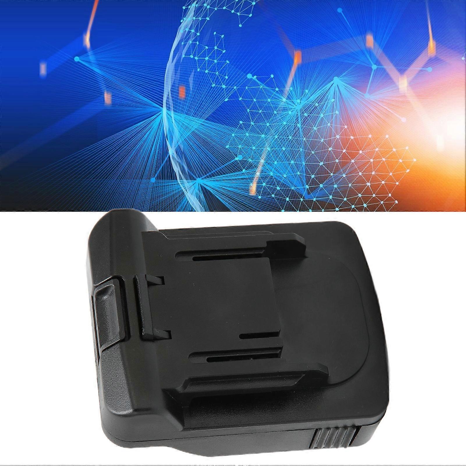18V Lithium Battery Adapter Black ABS Compact Lightweight Design