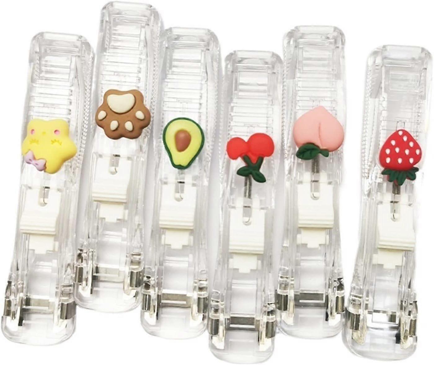 6 stk hæftemaskiner Punch-fri hæftemaskine push mappe supplerende mappe fil data sortering mappe elev test papir indbinding mappe forsegling mappe forsegling mappe