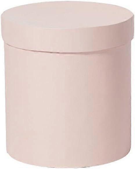 صندوق تغليف زهور فاخر - صناديق كرتونية ورقية مستديرة مع أغطية لحفل زفاف عيد الحب (وردي)