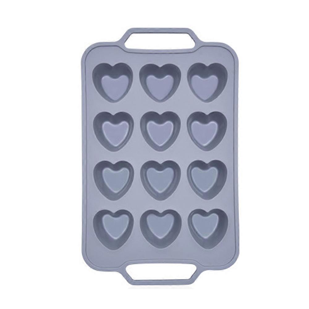 Muffin and cupcake tray (12 cups)-Mini muffin tray with handle-Non-stick European silicone quick release