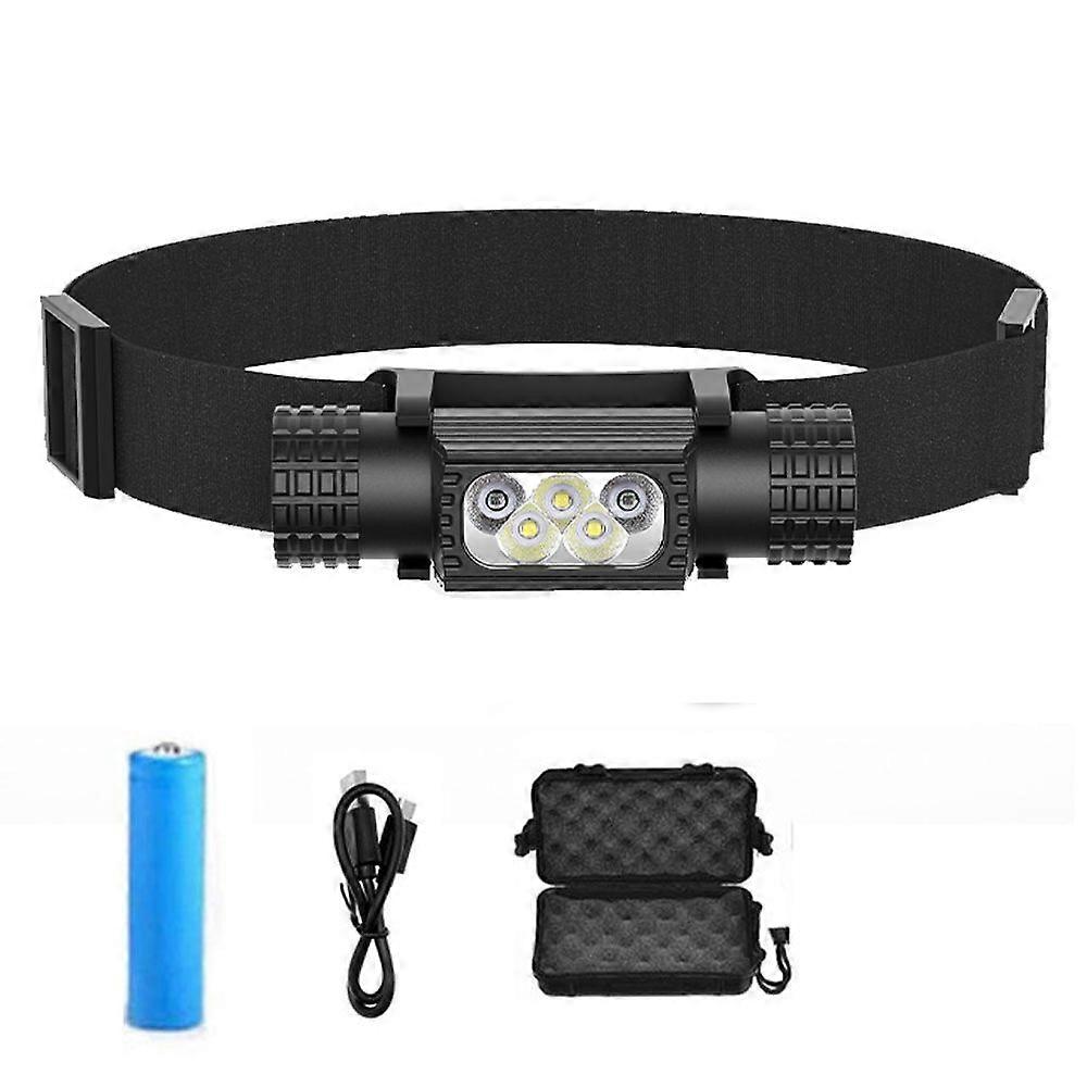 H05B Mini XML L2 U2 LED Headlamp Red Green Purple Blue Yellow 6 Colors Flash Torch 18650 Headlamp