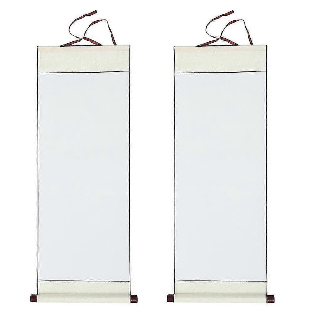 2pcs Calligraphy Scroll Paper Painting Scroll Hanging Chinese Calligraphy Paper