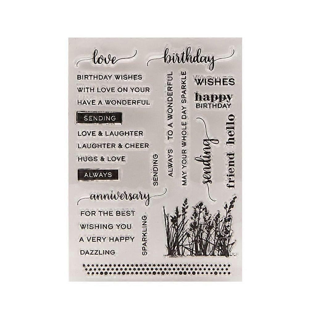 Blessing Words Clear Stamp Clear Silicone Stamp for Scrapbooking Card Making