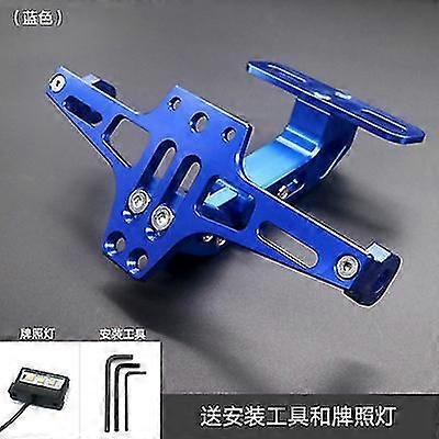 Motorcycle Modified Rear License Plate Frame With Light Msx Adjustable License Plate Frame Cnc Aluminum Alloy Bracket License Plate Support Frame