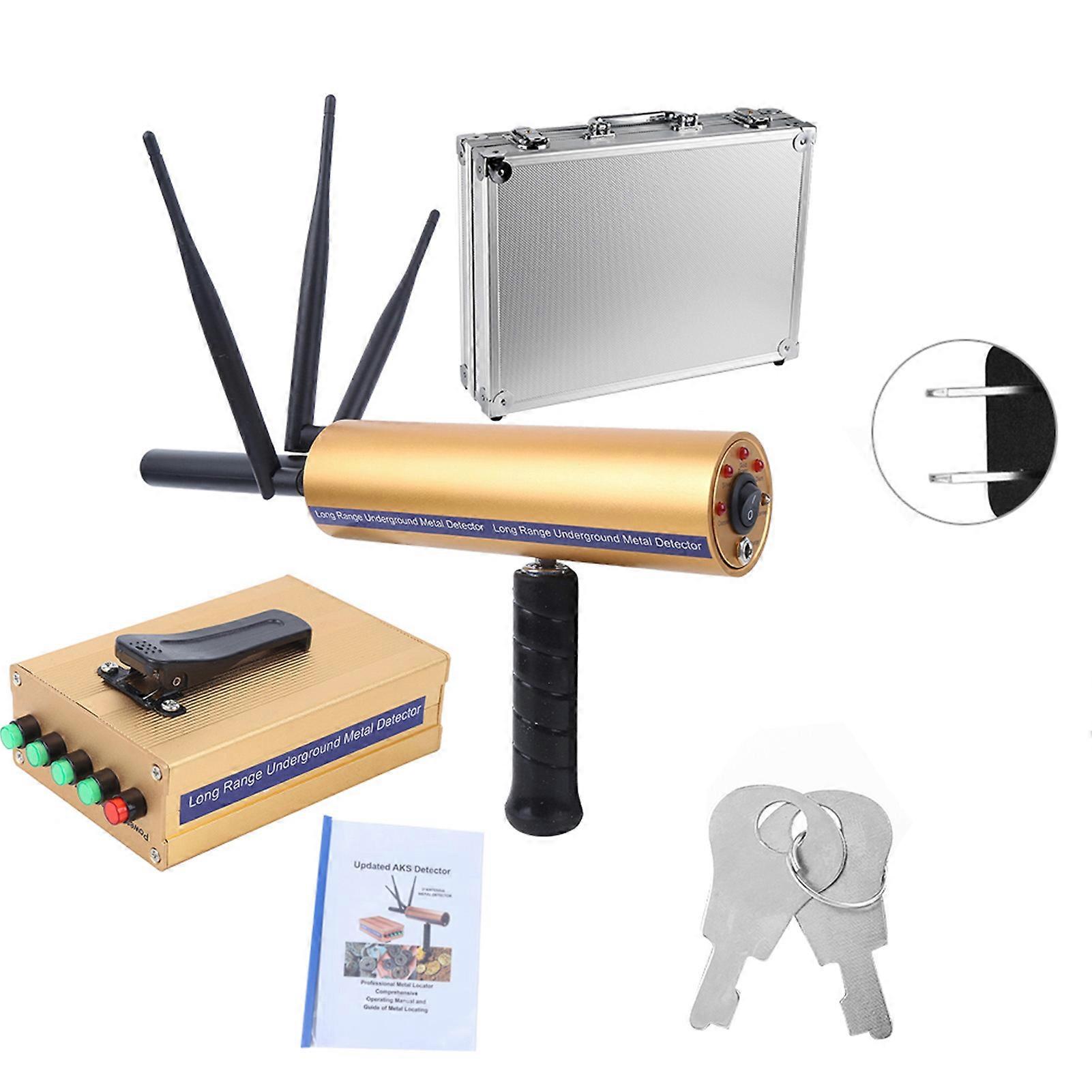 Détecteur de métaux rechargeable AKS, localisateur de trésors, scanner 1 400 mètres