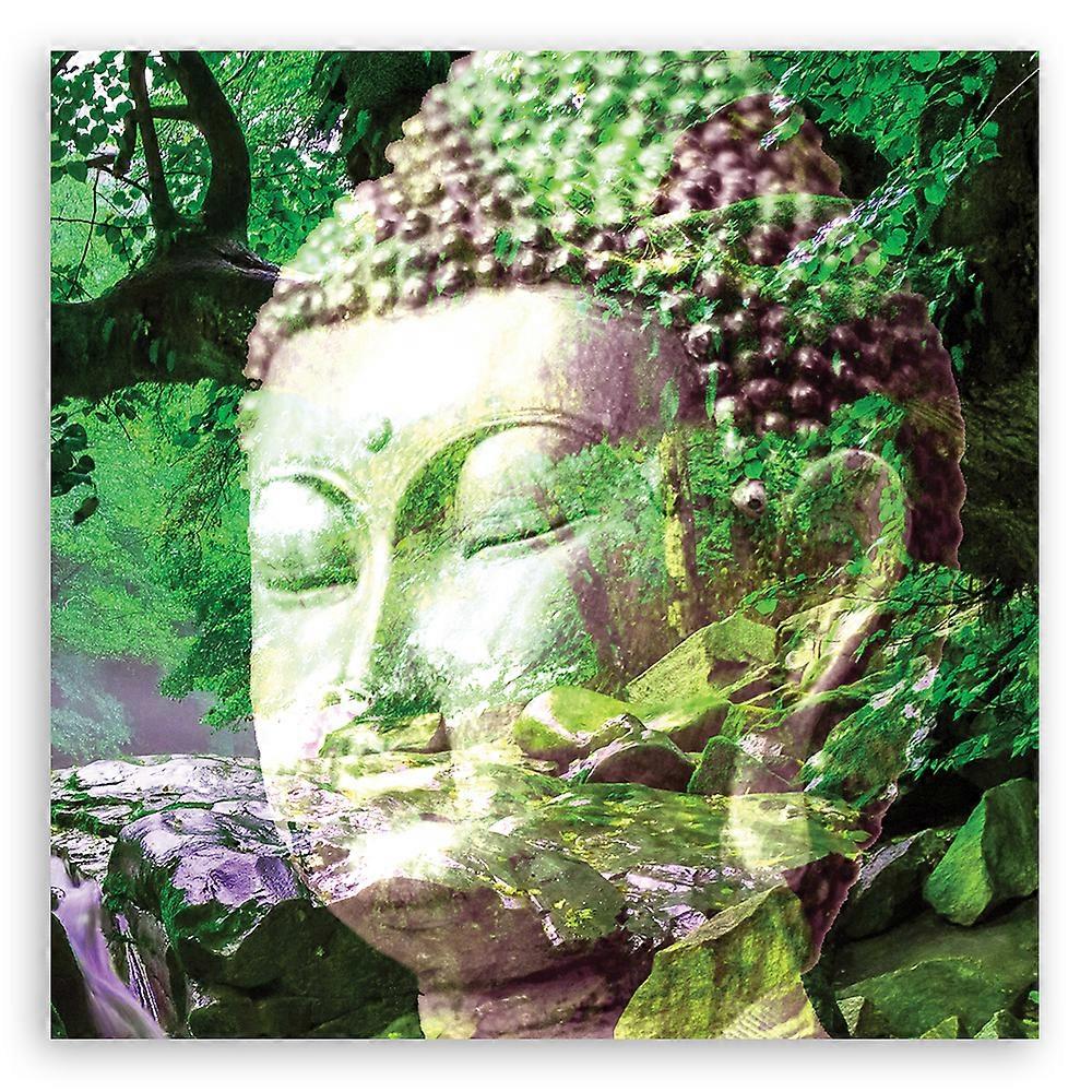 Impression sur toile, Religieux - Vert - 50x50