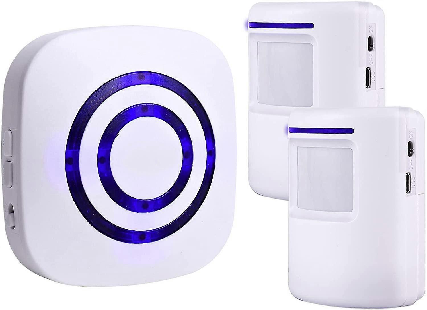 Motion Sensor Alarm System, Wireless Home Security Driveway Alarm Indoor, Motion Detector Alert with 2 Sensor and 1 Receiver -38 Chime Tunes