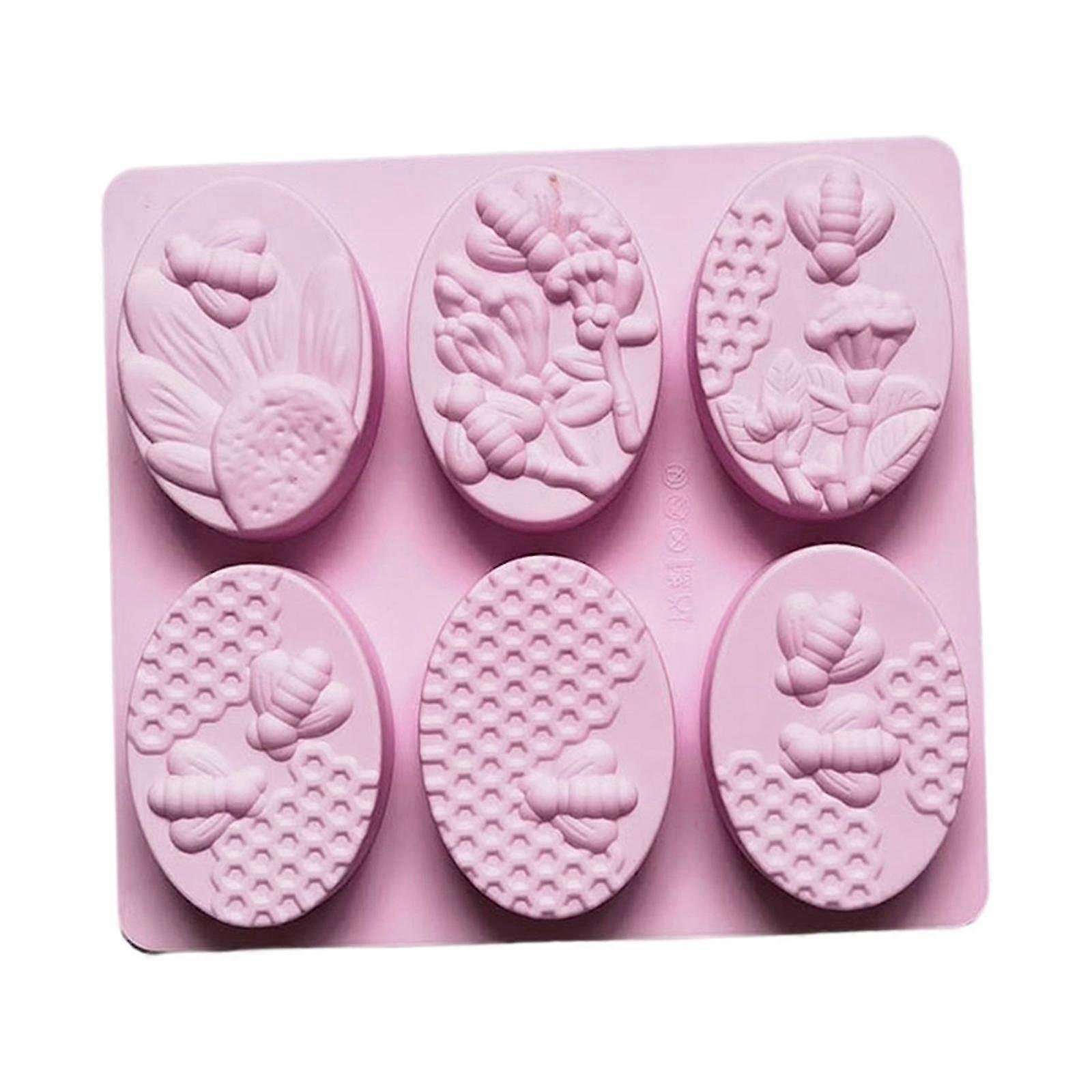 Silicone Bee Mould Durable Honeycomb Molds for Candle Making Fondant Pudding