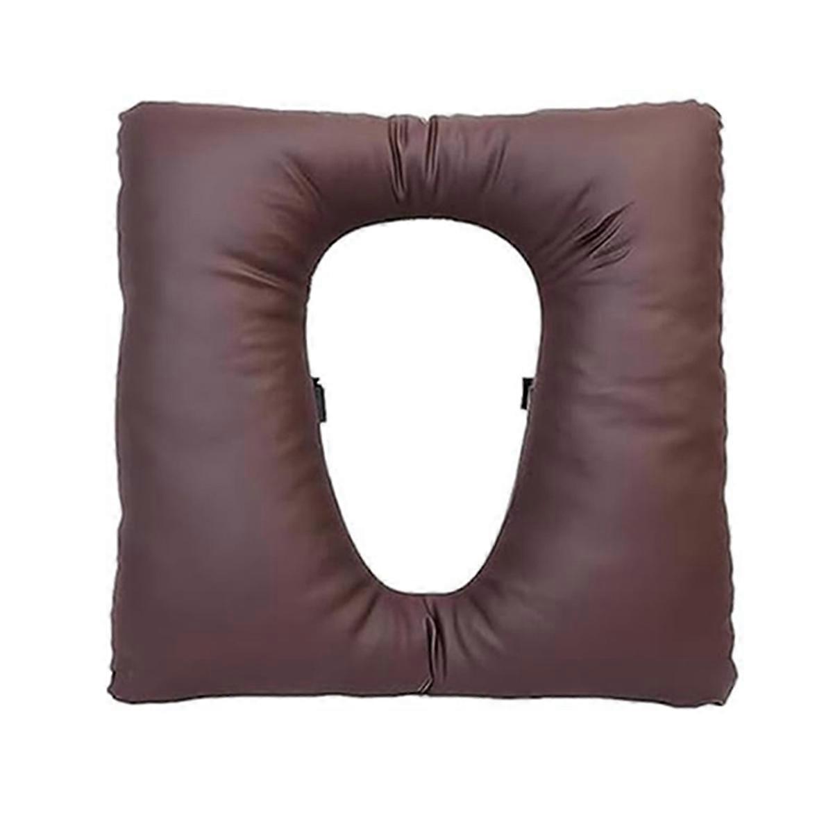 Bedside Commode Cushion Washable 16.5inch X 16.5inch PU Cover with Fixing Straps for Commode Chair