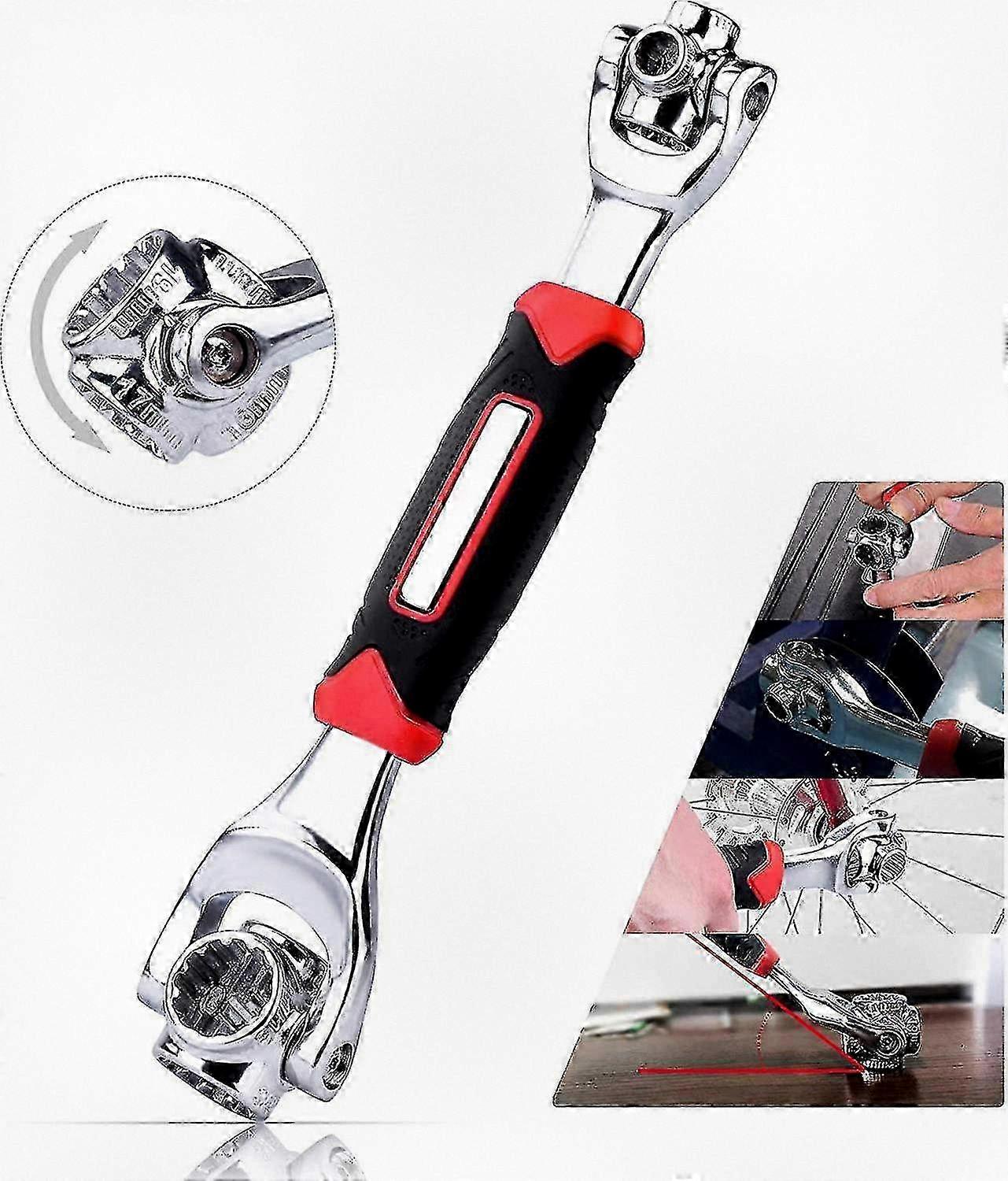 48-in-1 Multi-Function Flexible Socket Wrench Set for Metric Bolts, Hex, Torx, Square, and Damaged Fasteners