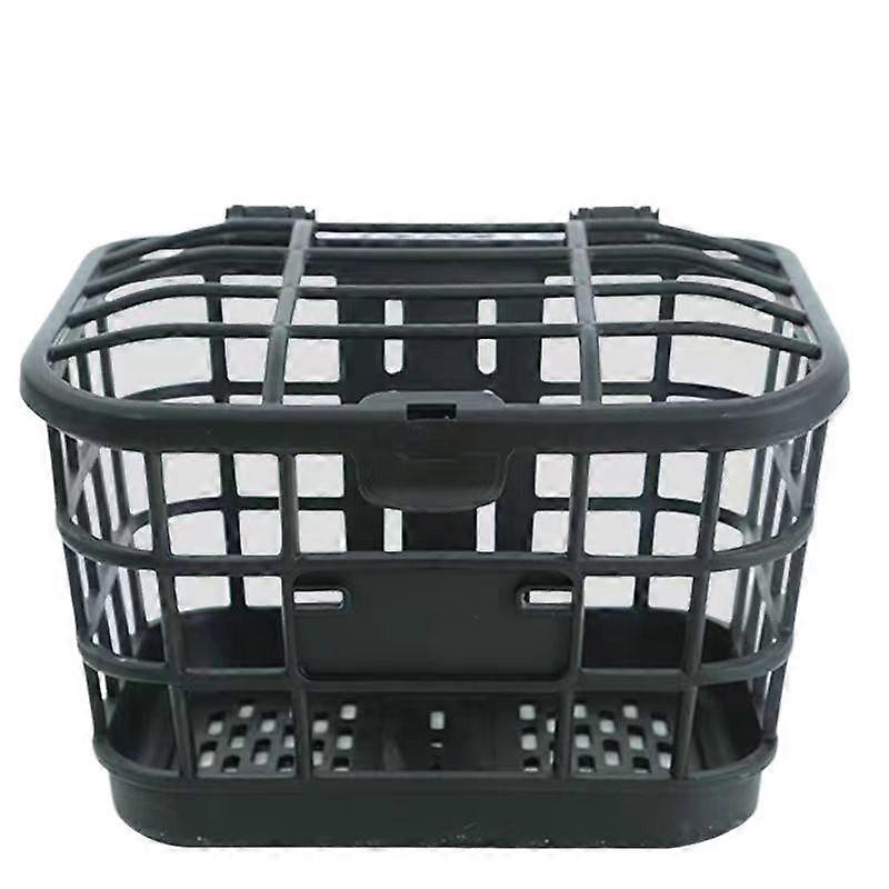 1 Set Large Capacity Anti Extrusion Bike Front Basket Black PC Detachable Bike Basket With Lid For Electric Bike