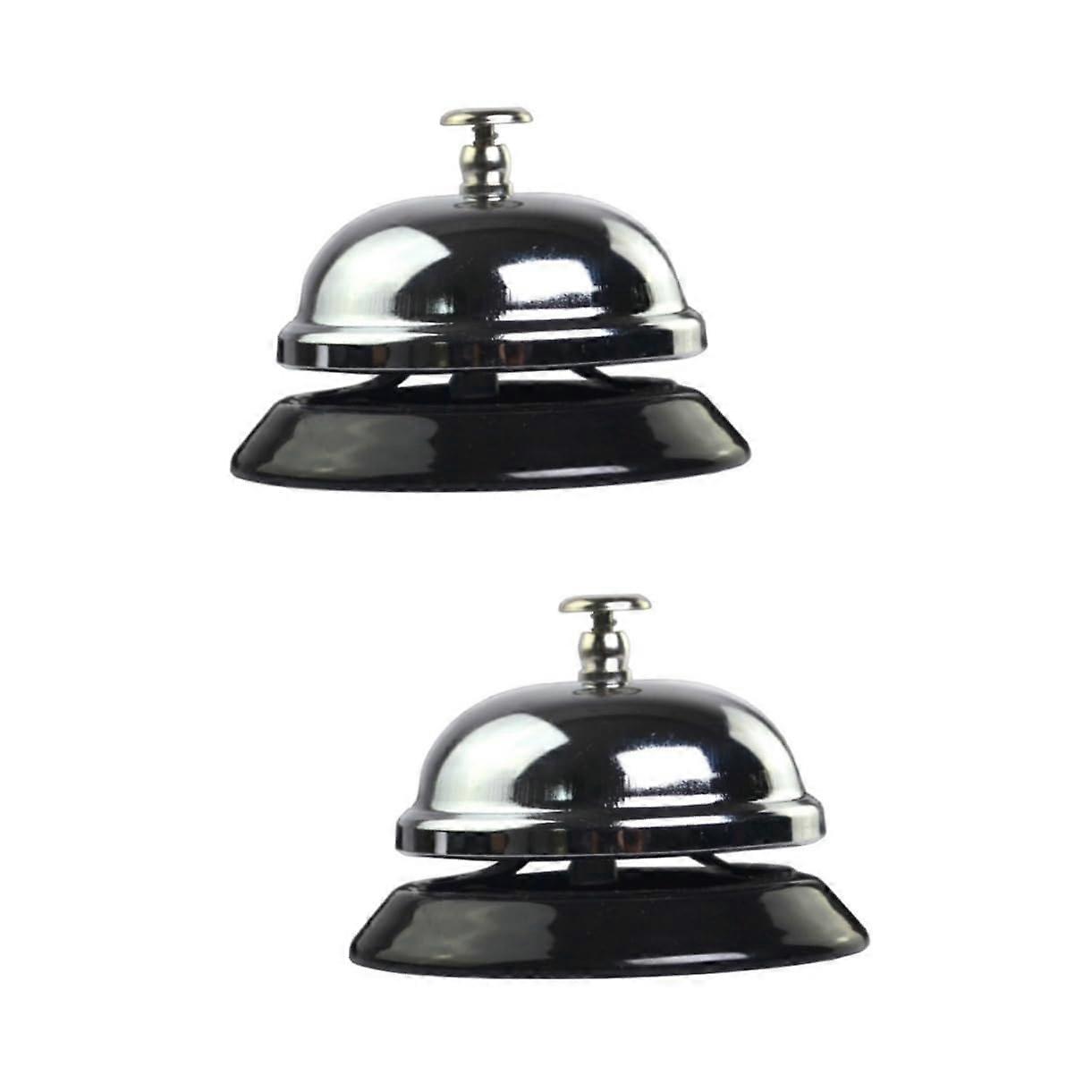 Service Bell 2-Piece Set, Sturdy Material, Restaurant Call Bell, Reception Desk Bell
