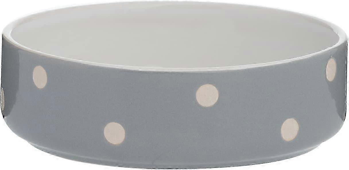 Mason Cash Grey Polka Dot Haustiernapf, 13 cm