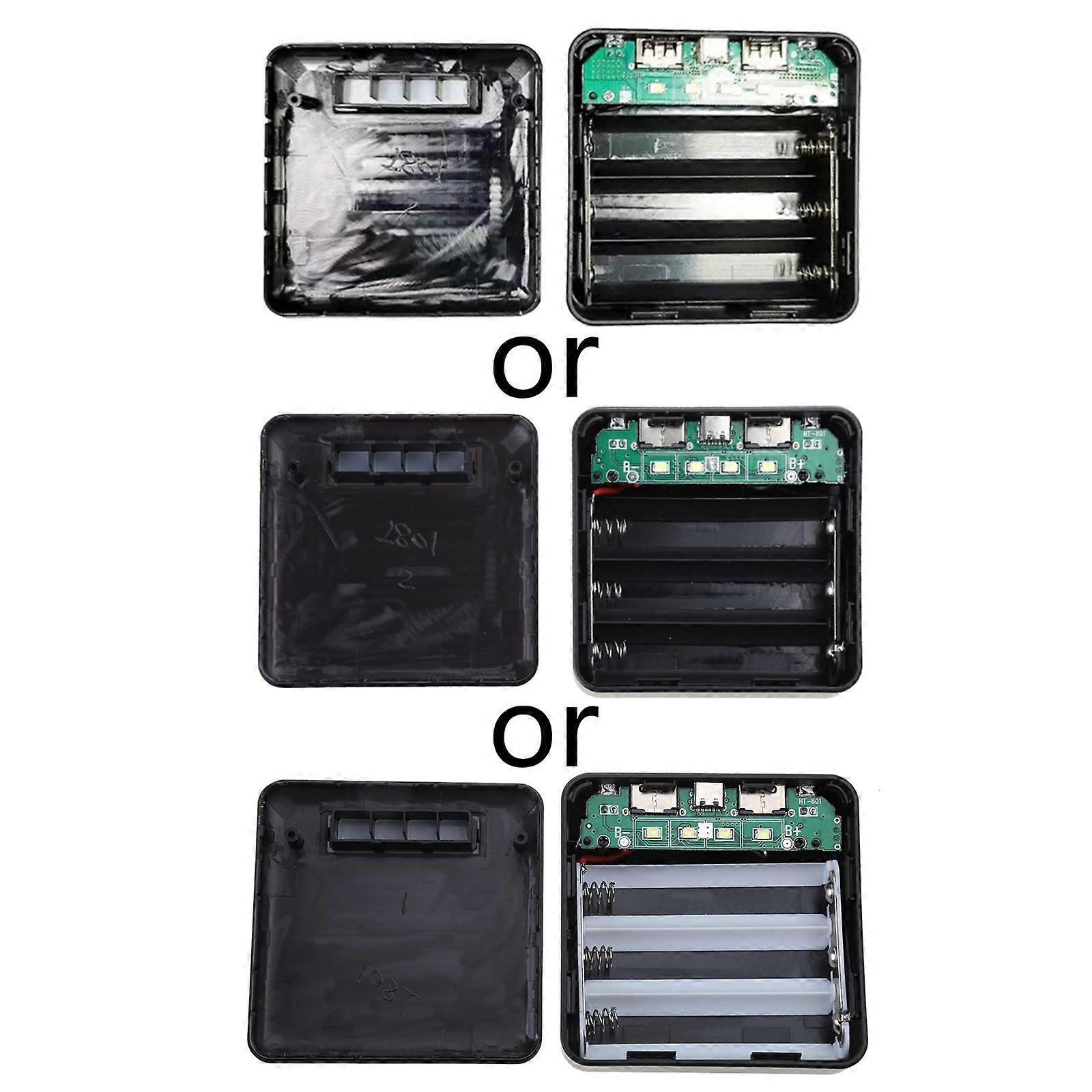 DIY 3x18650 Battery Cases Quick Charge Outer Plastic shells Power Bank Shells Portable External Boxes without Battery Multicolor