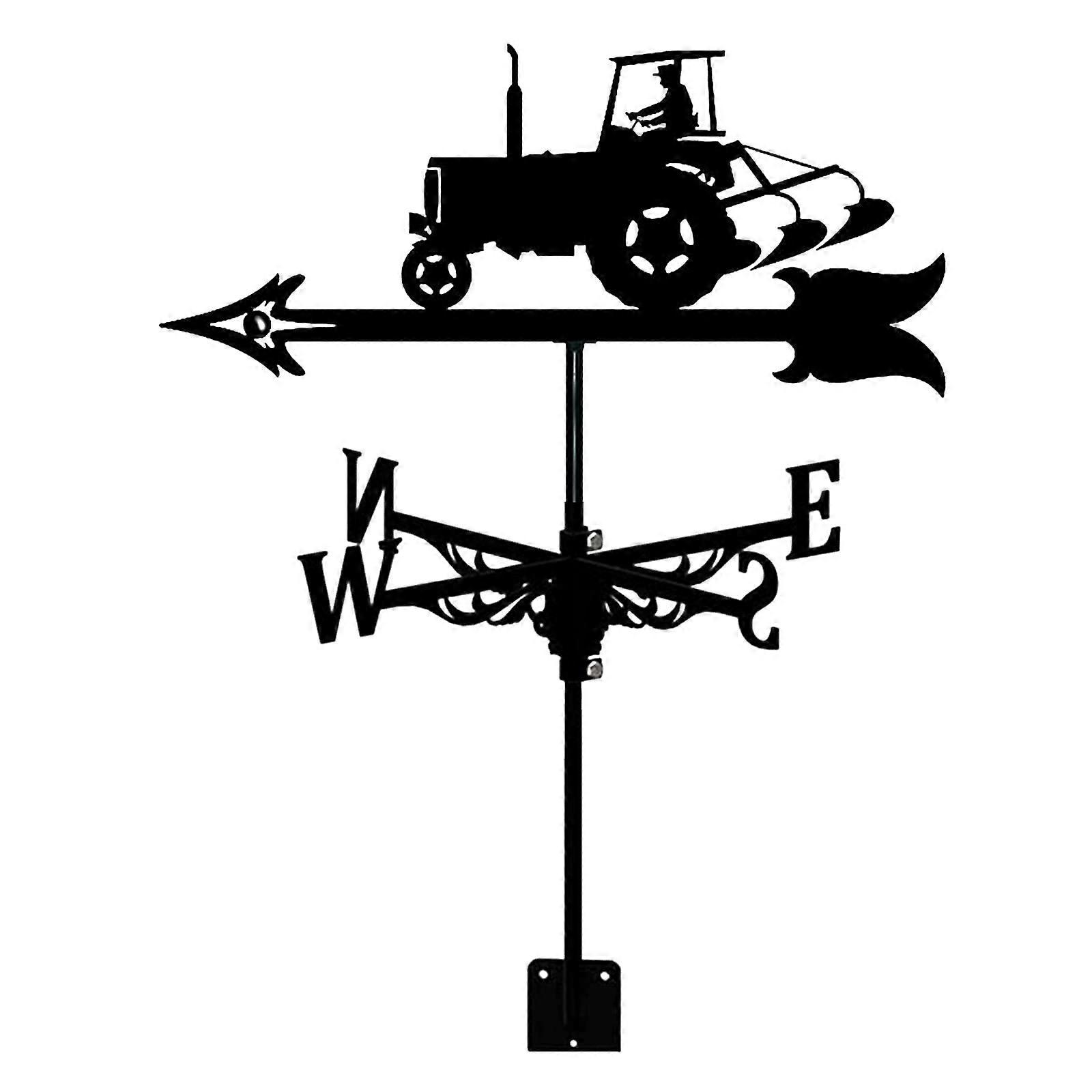 Courtyard Metal Weathervane Farm Tractor Ornament Wind Direction Indicator Ref: 5506