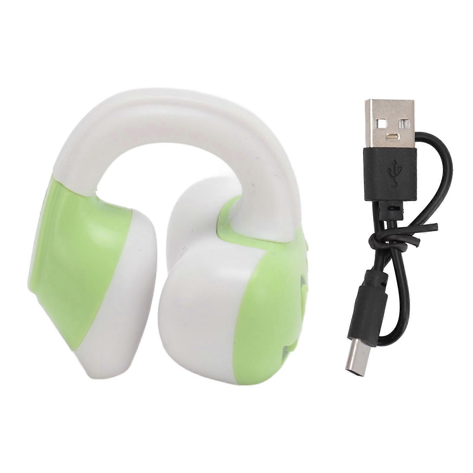 Grass Green Clip On Bluetooth 5.3 Headphone HiFi Bone Conduction Wireless Earphone