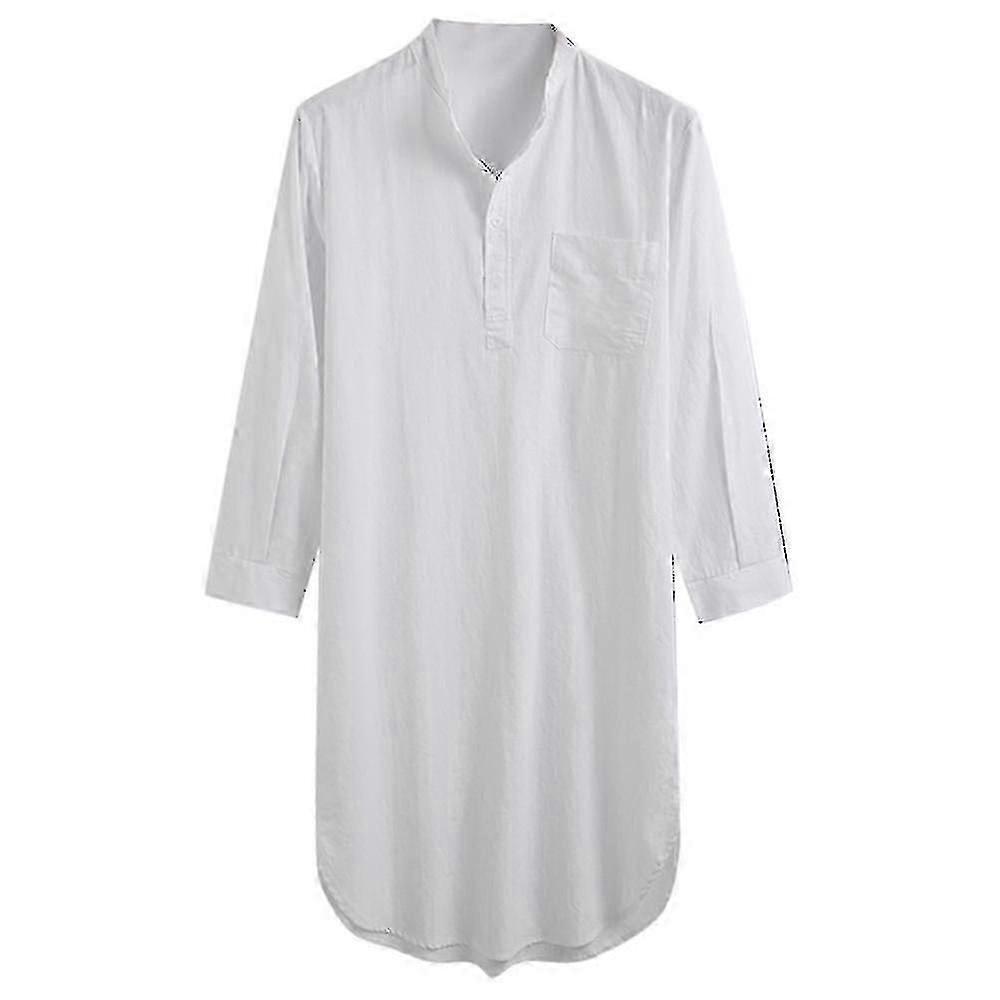 Chemise de nuit en coton chemise de nuit pour hommes -T -ASDF