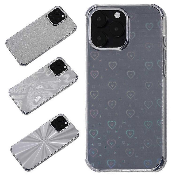 Compatible For iPhone 14 Pro Max Clear Phone Case Shockproof TPU Back Cover with 4 Removable Papers