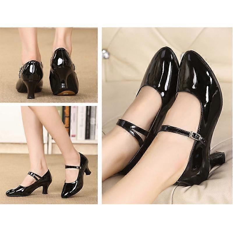 Women's Dance Shoes Closed Toe Top Velvet Latin Salsa Tango Prom
