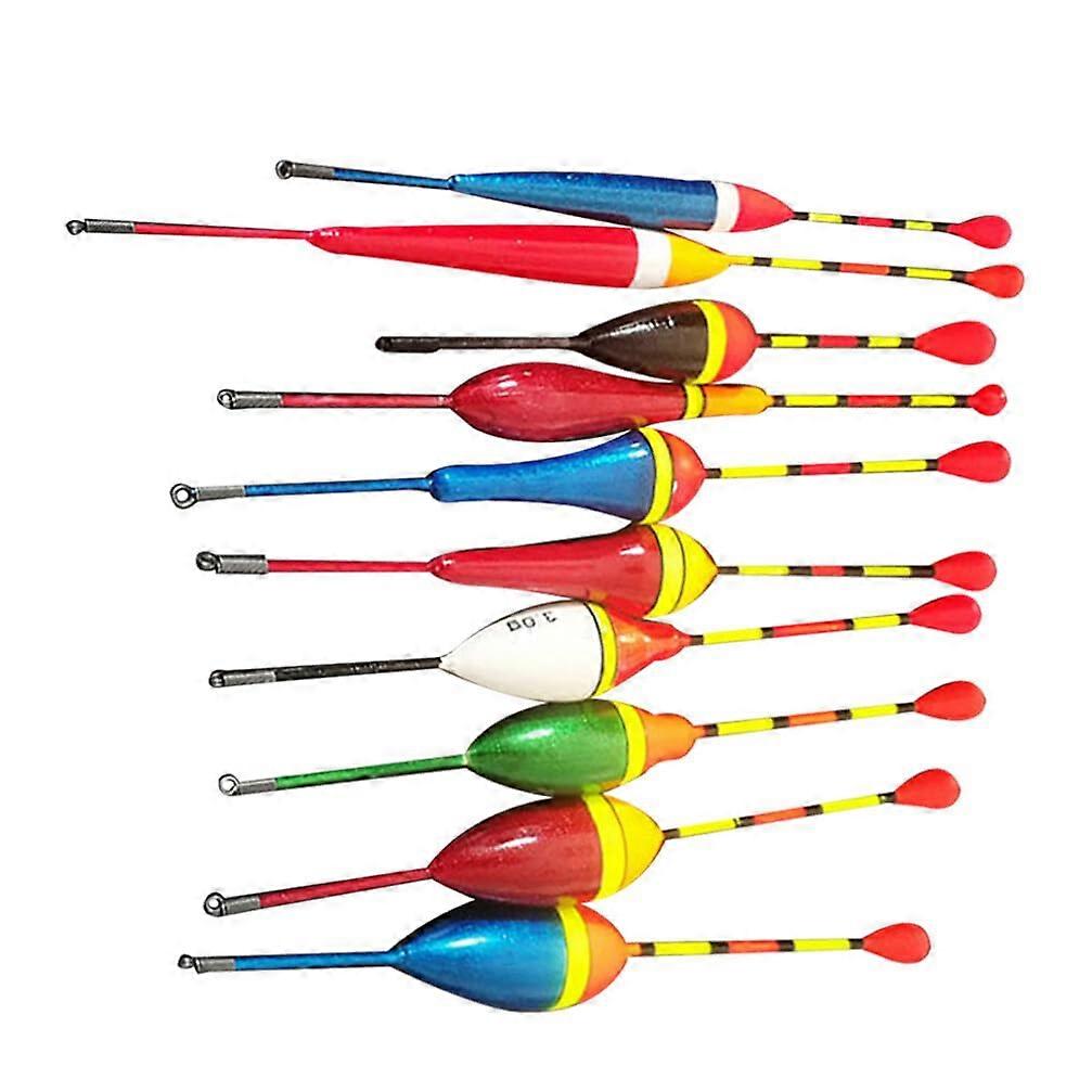 Bobbers Pack Of 10 For Fishing Colourful Float Bobber For Crucian Carp