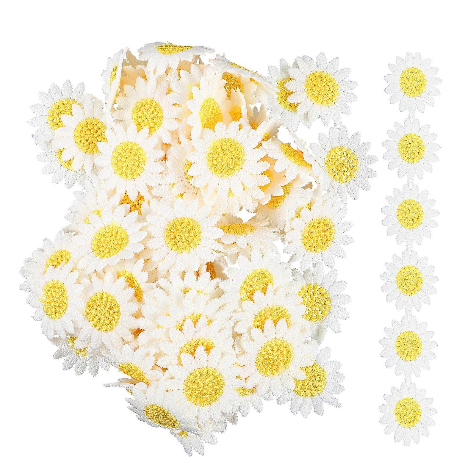 Textile Ribbons Flower Embroidery Diy Sewing Material Clothes Decoration Assorted Color 450X3.6X1CM 1Pack