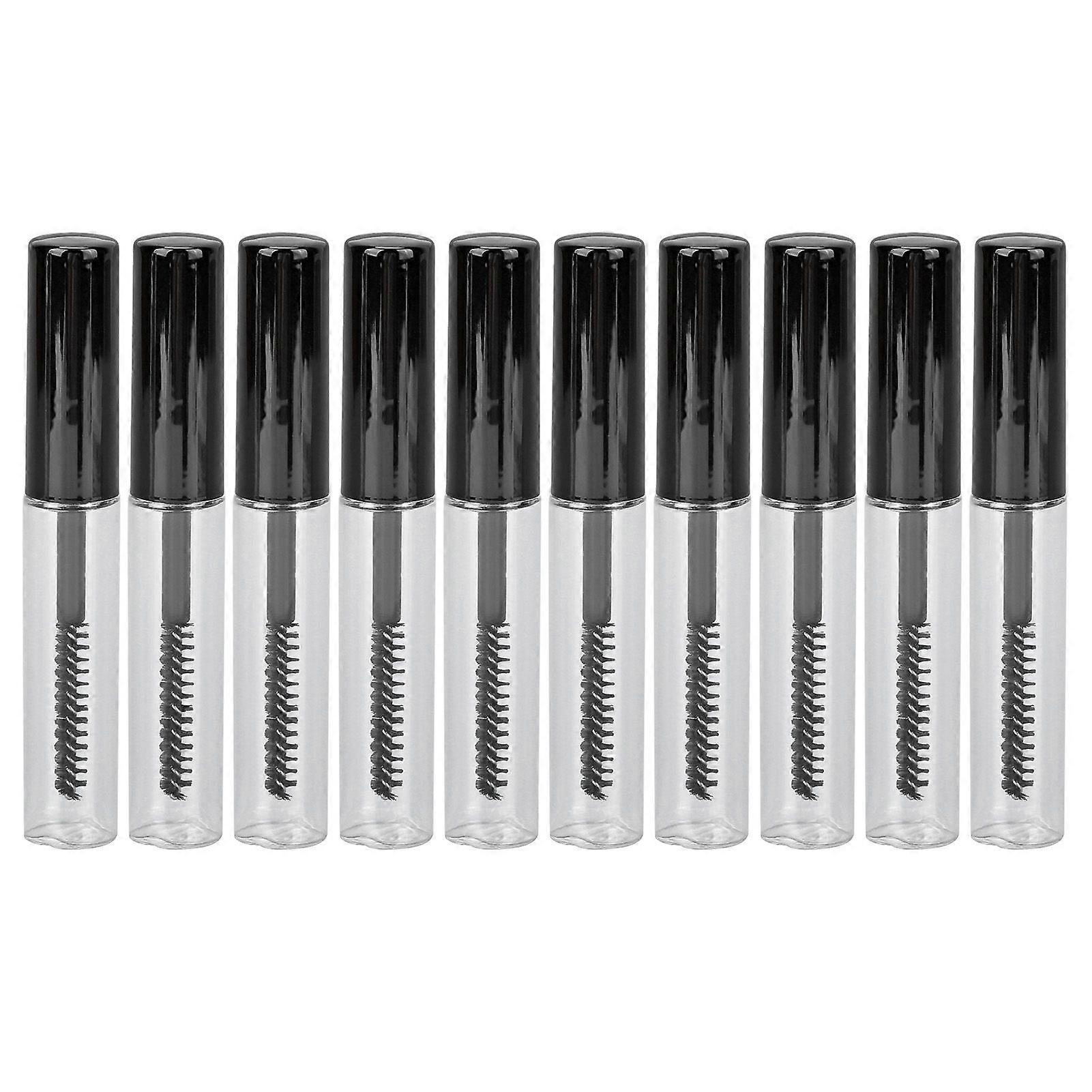 2025 Latest Model 10Pcs Empty Mascara Tubes 1.5ml Fine Soft Bristles Refillabl...