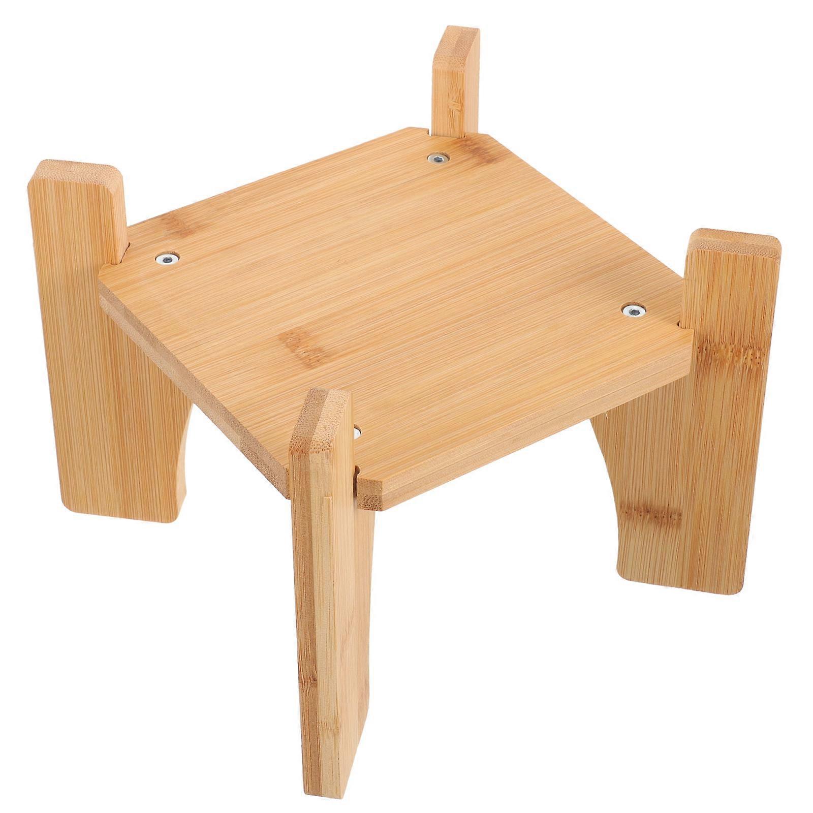 Beverage Dispenser Stand Wooden Square Stable Support Office Use 1Pcs