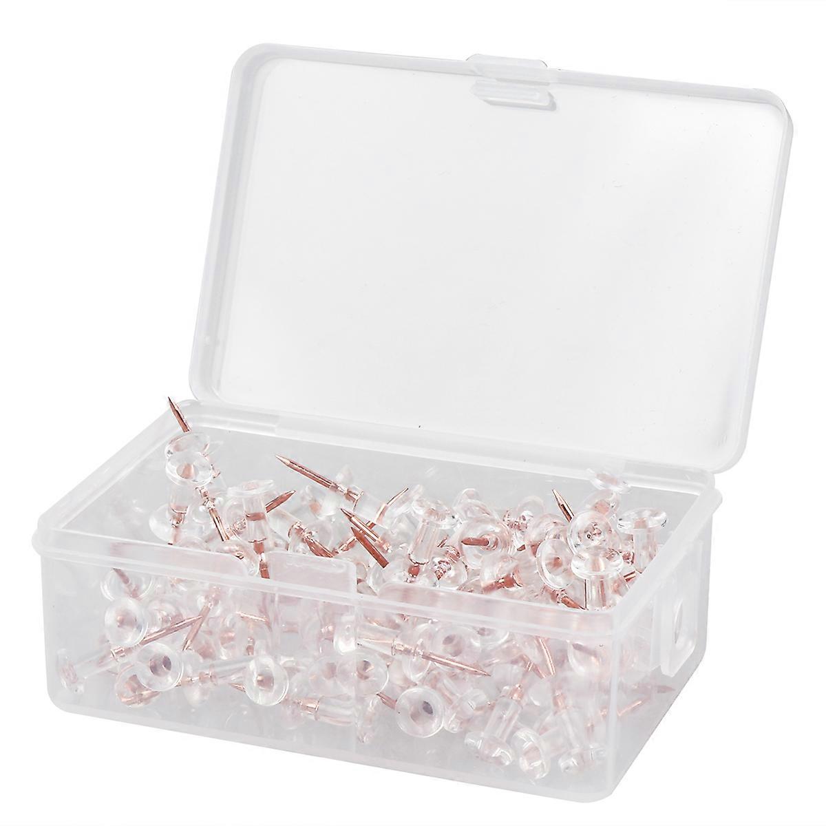 Thumb Tacks For Decorative Push Pin Set Rose Gold Wall Decor School Use 200Pcs
