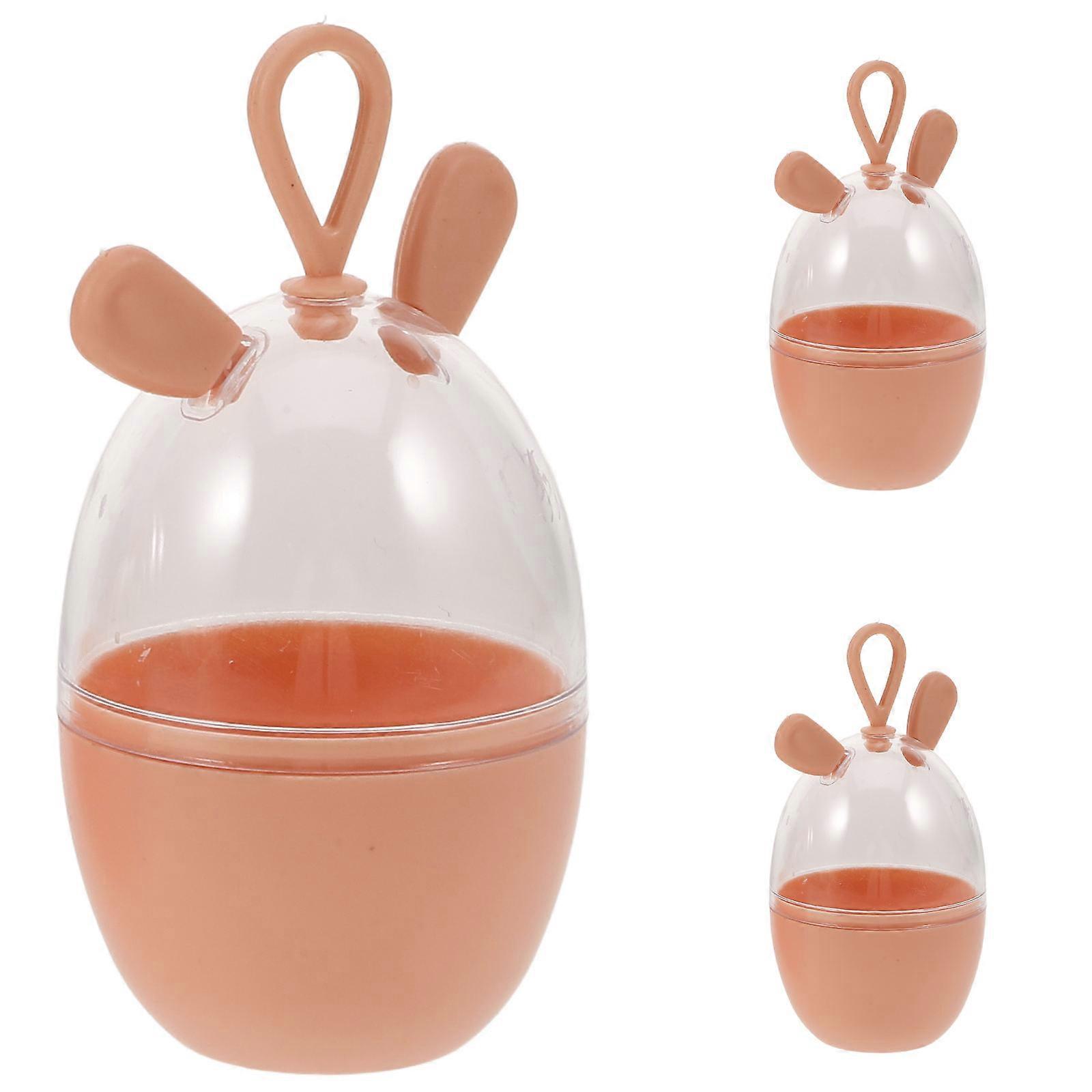 Makeup Sponge Holder 3Pcs Pink Plastic Storage Box for Daily Use Keeps Sponges Clean