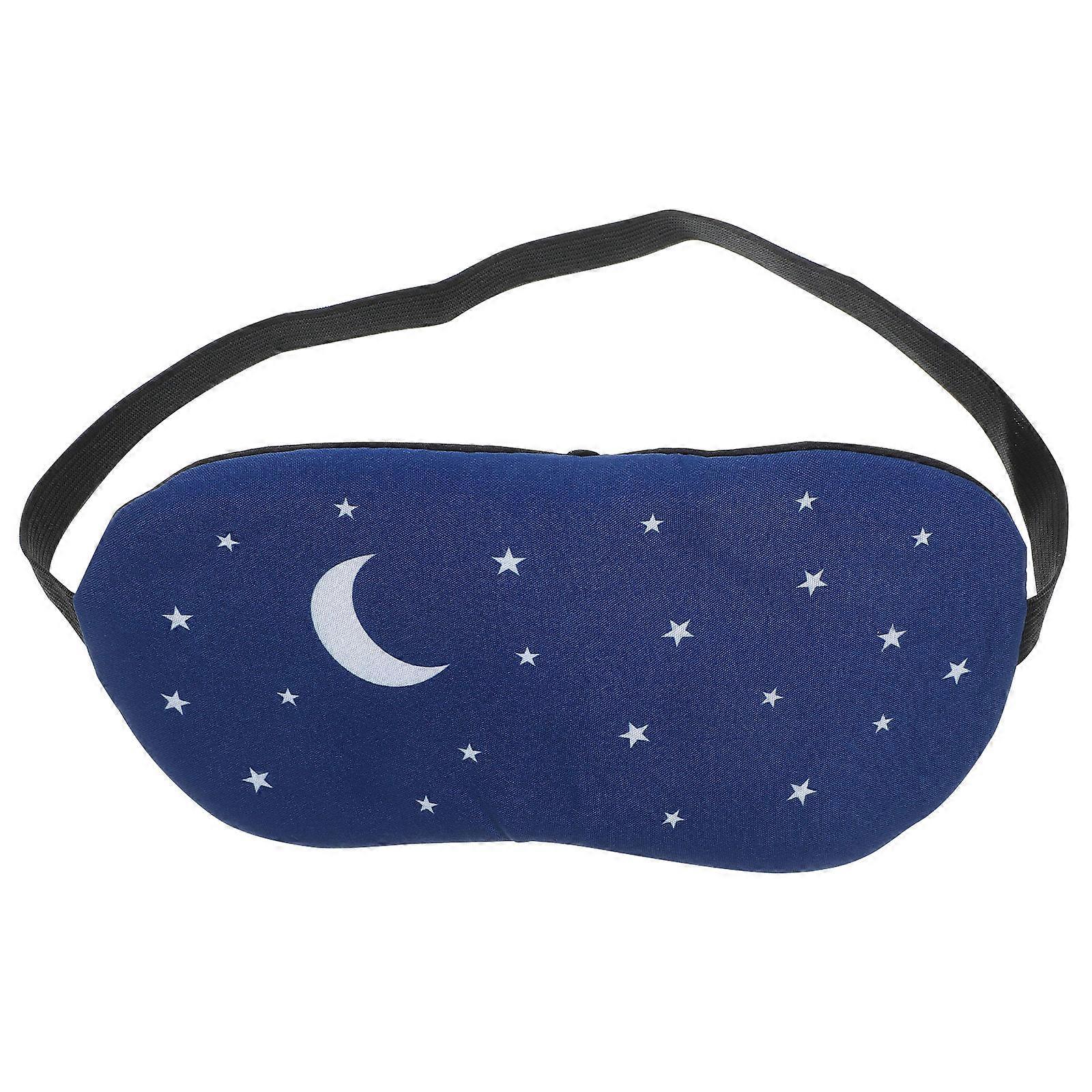 Blue Cotton and Linen Eye Patch for Restful Sleep and Headache Relief