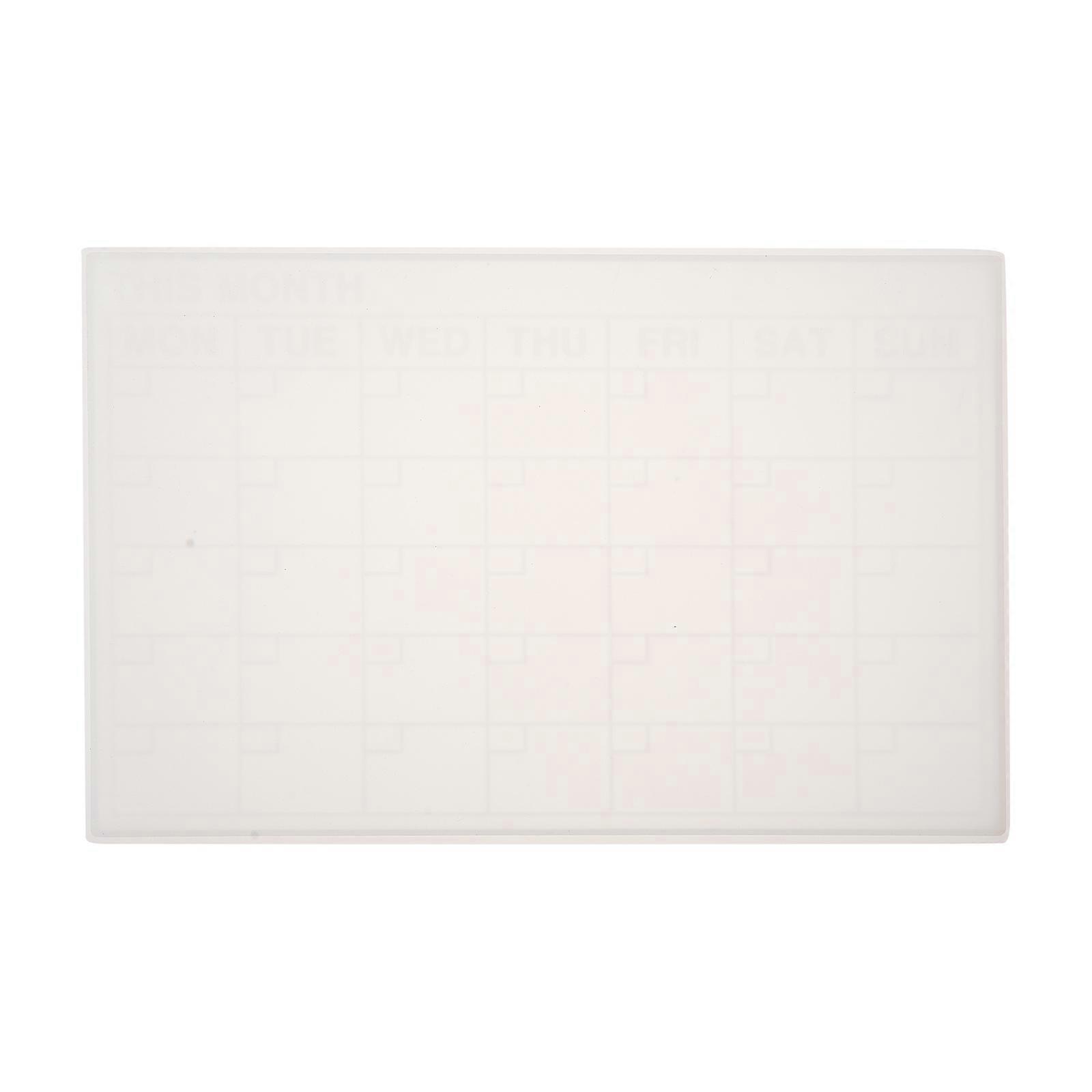 Monthly Schedule Notepad Mold DIY Month Plan For Craft Creation 30X19.7cm White Easy Demold And Clean 1Set